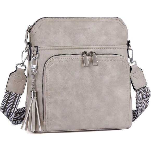 Functional Vegan Leather Shoulder Handbag with Magnetic Closure and Card Slots - Picture 1 of 7